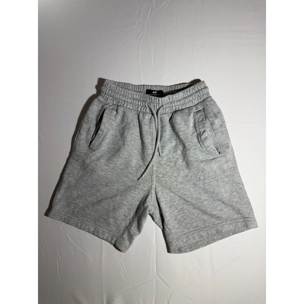 H&M Gray Sweat Shorts Mens XS Regular Fit Drawstring Pockets Casual